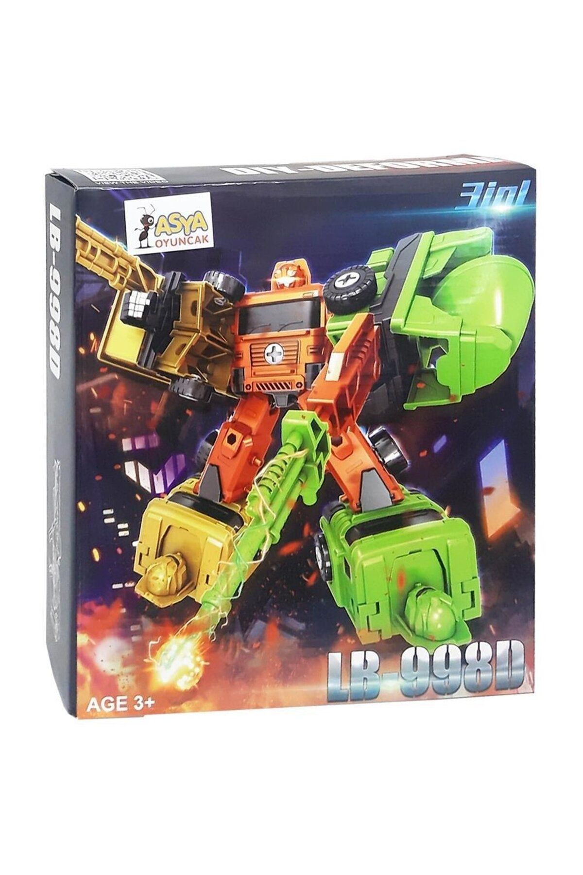 Asya Oyuncak Kutulu 3 Lü Transform Robot 11155-L010-A42/A41