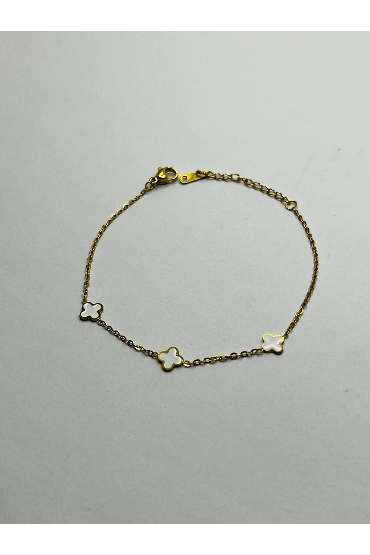 ASİN ACCESSORİES Üçlü Mini Van Cleef Bileklik - Çelik Bileklik