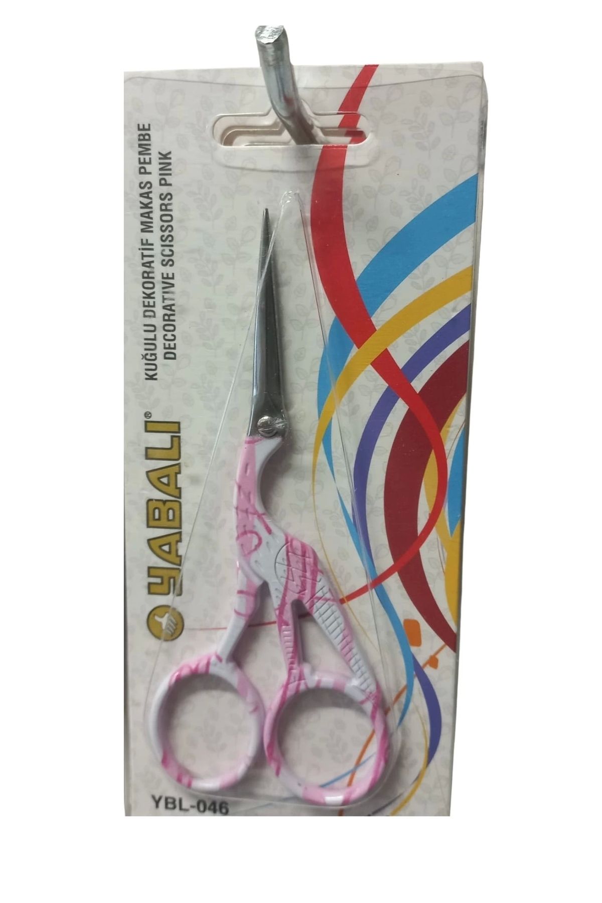 P Parla Nakış Makası Kuğulu Dekoratif Makas Pembe YBL-046 Model 8