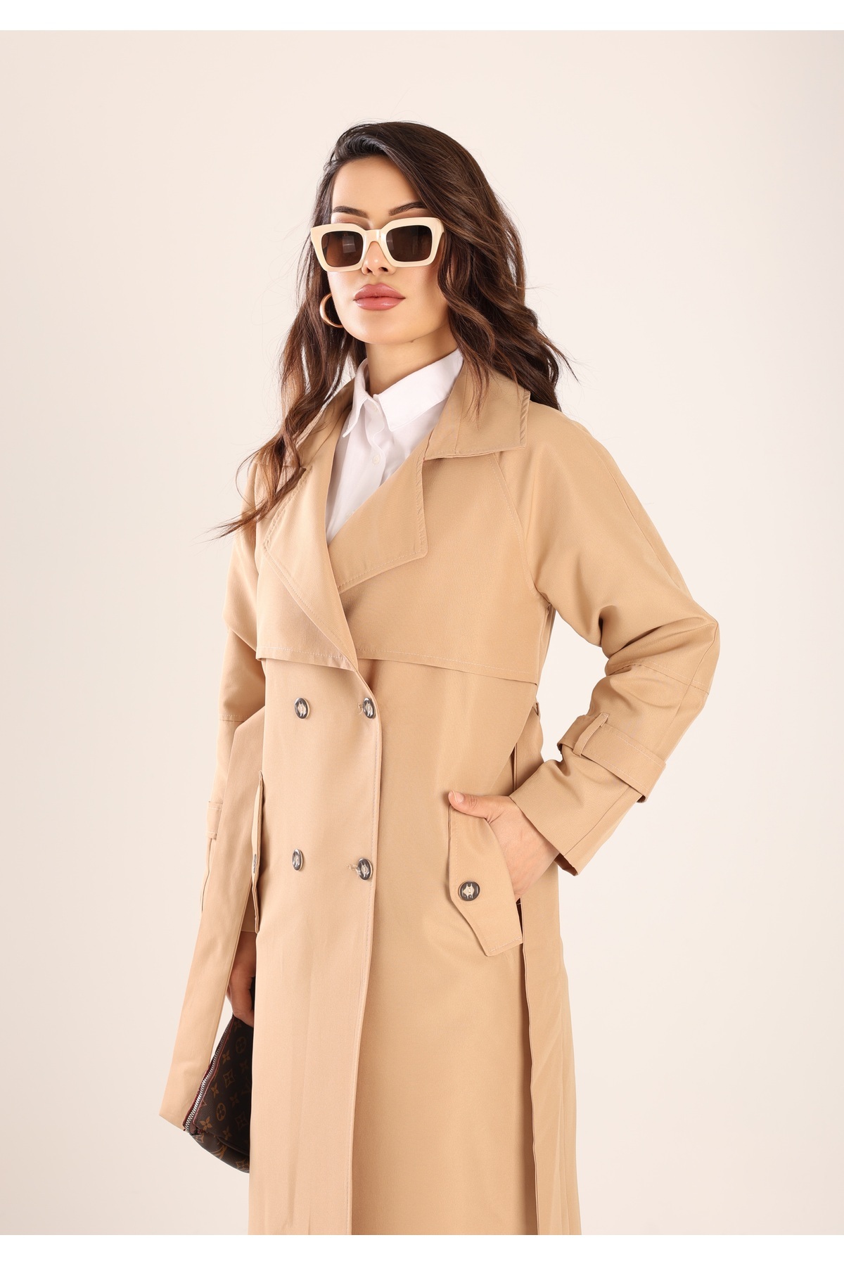 Heggo Trench Coat Oversize- Trendyol