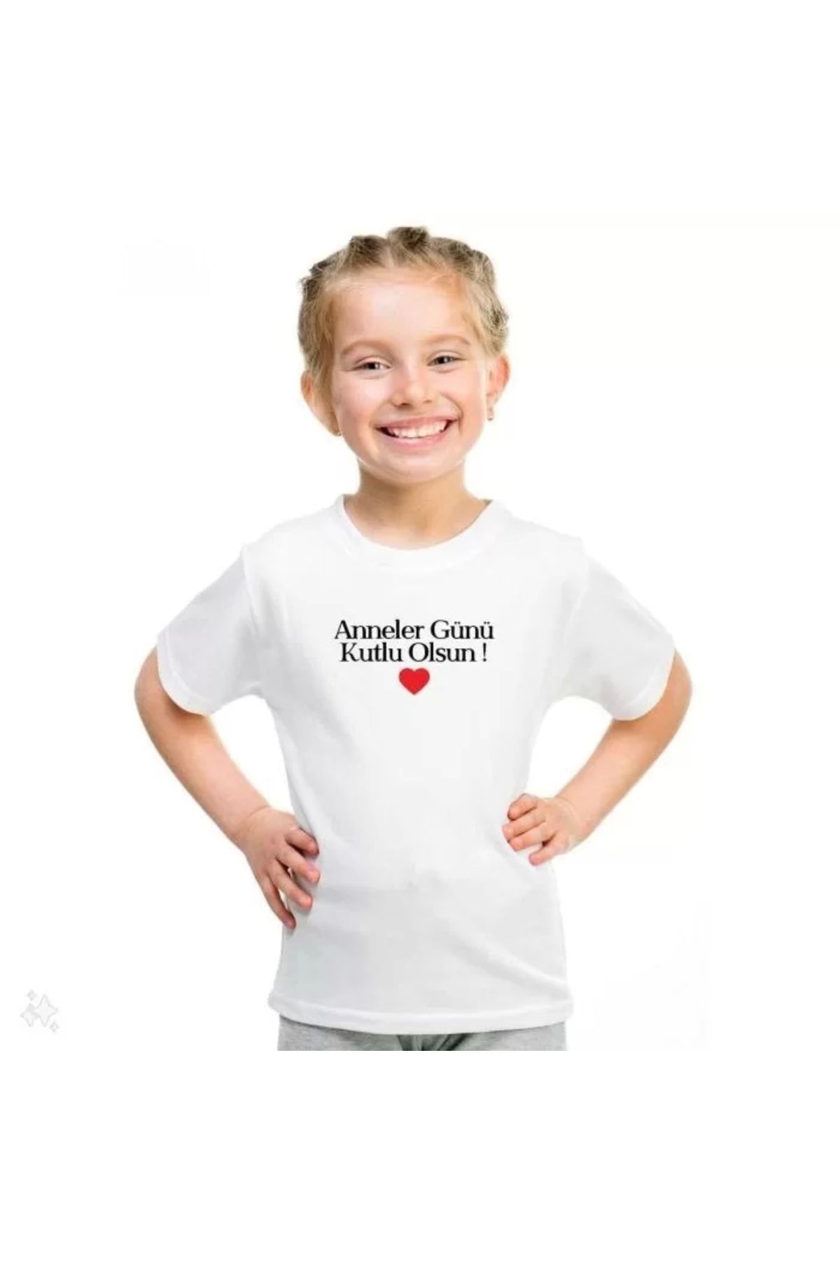 luz&pos Unisex Çocuk Baskılı T-Shirt - Beyaz