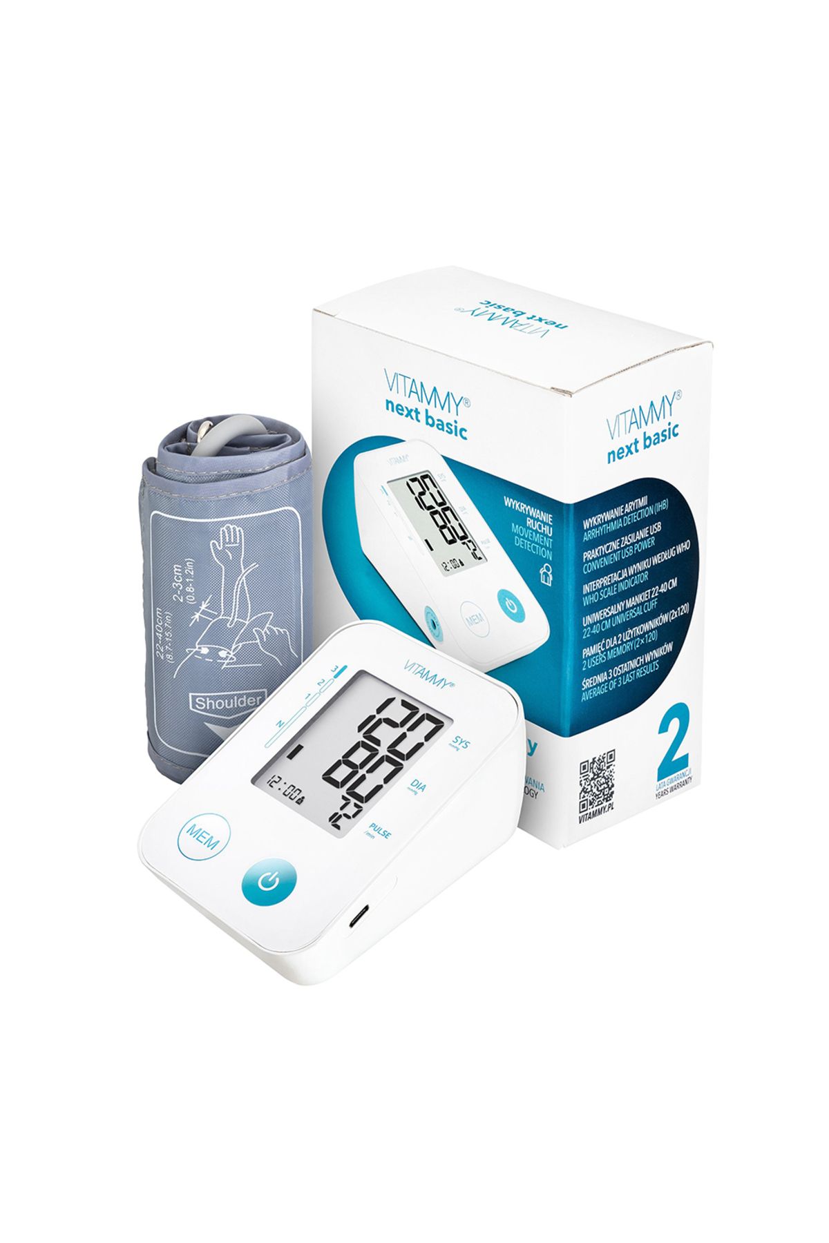 Vitammy Tensiometru Electronic De Brat Vitammy Next Basic, Mufa Usb - One Size