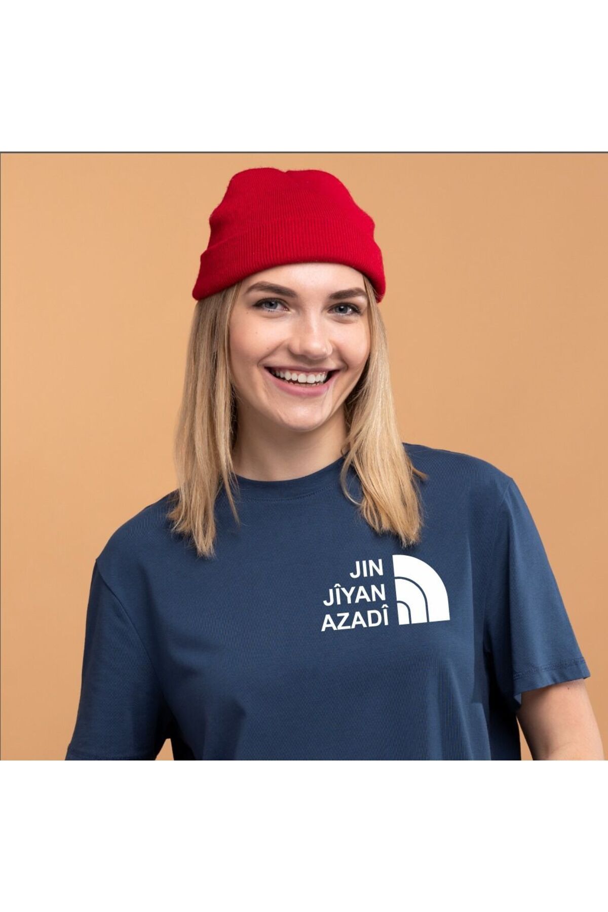 botimar JİN JİYAN AZADİ BASKILI T-SHIRT-s - lacivert