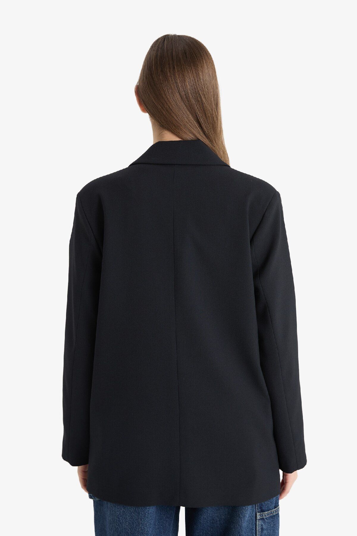 DeFacto-Oversize Wide Fit Basic Απλό Μπλέιζερ Μπουφάν C2575AX25SP 6