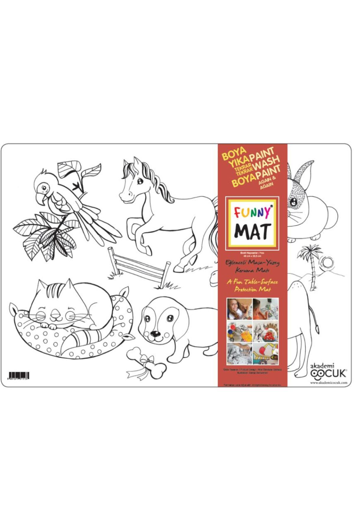 Destek Yayınları Funny Mat Evcil Hayvanlar 335x48cm