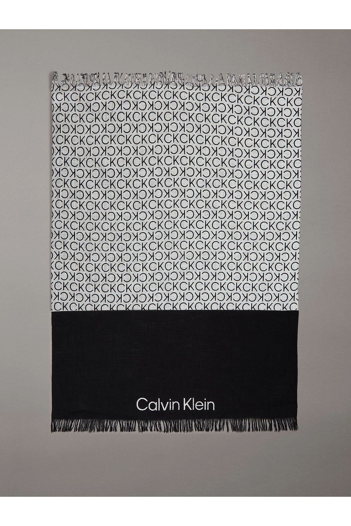 Calvin Klein MONOGRAM COTTON GAUZE STOLE