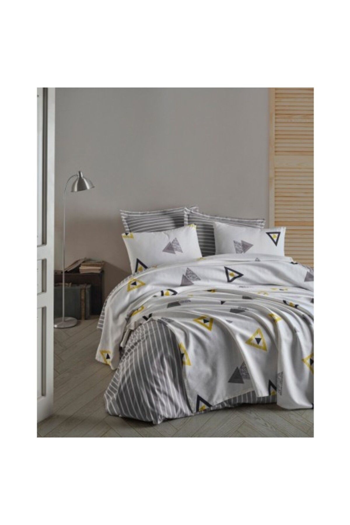 Enlora Home Pătură Subțire Din Bumbac 100%, 160x235cm, Enlora Home, Eros White - One Size
