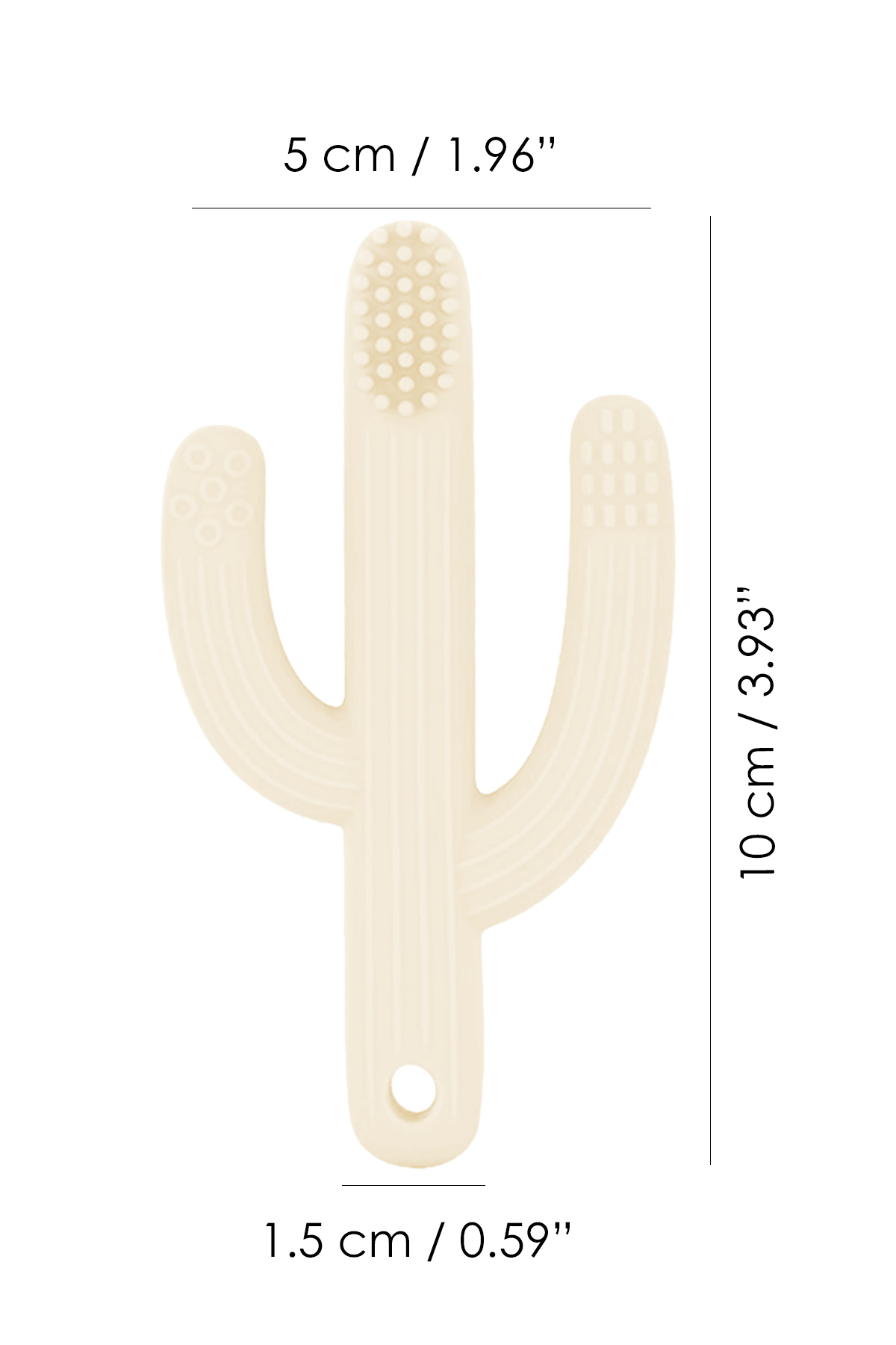 Meleni Baby 3'lü Silikon Diş Kaşıyıcı Set - Kaktüs Zürafa Figürlü Diş Kaşıyıcı Bebek Diş Kaşıma Emziği Bej fotoğrafı 7 (önizleme)