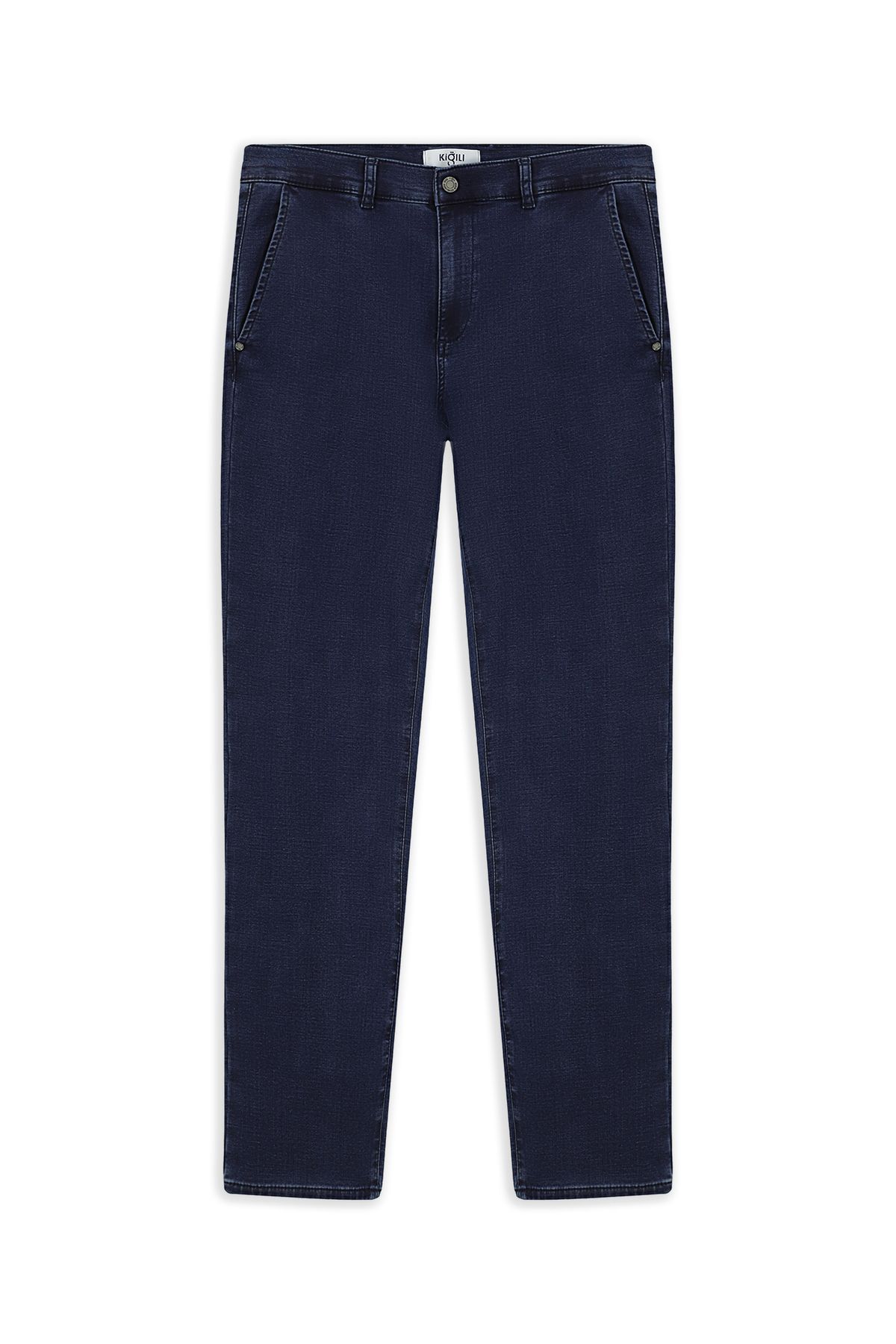 Kiğılı Mikro Likralı Örme Denim Look Chino Pantolon