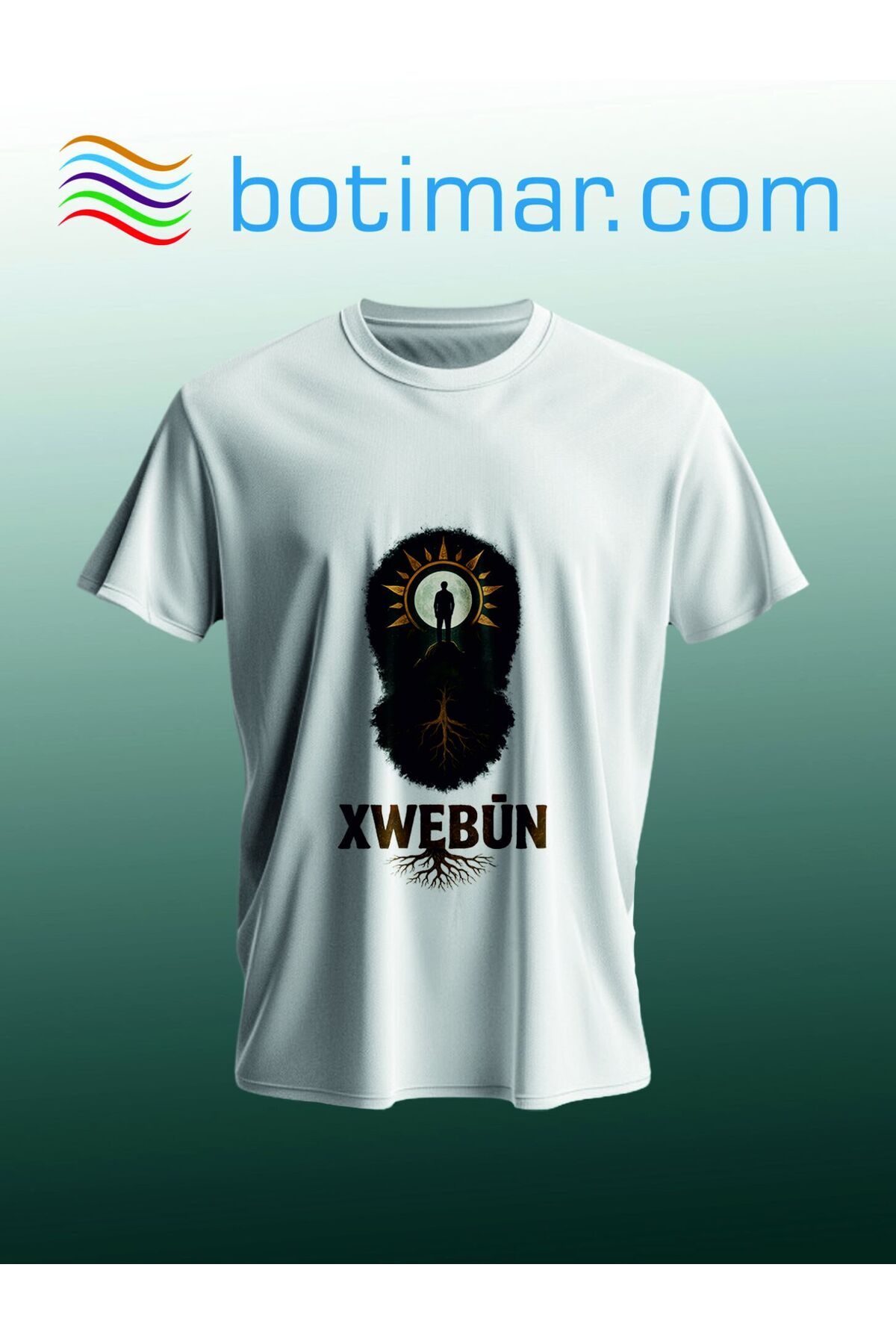 botimar XVEBUN BASKILI KÜRTÇE T-SHIRT-s