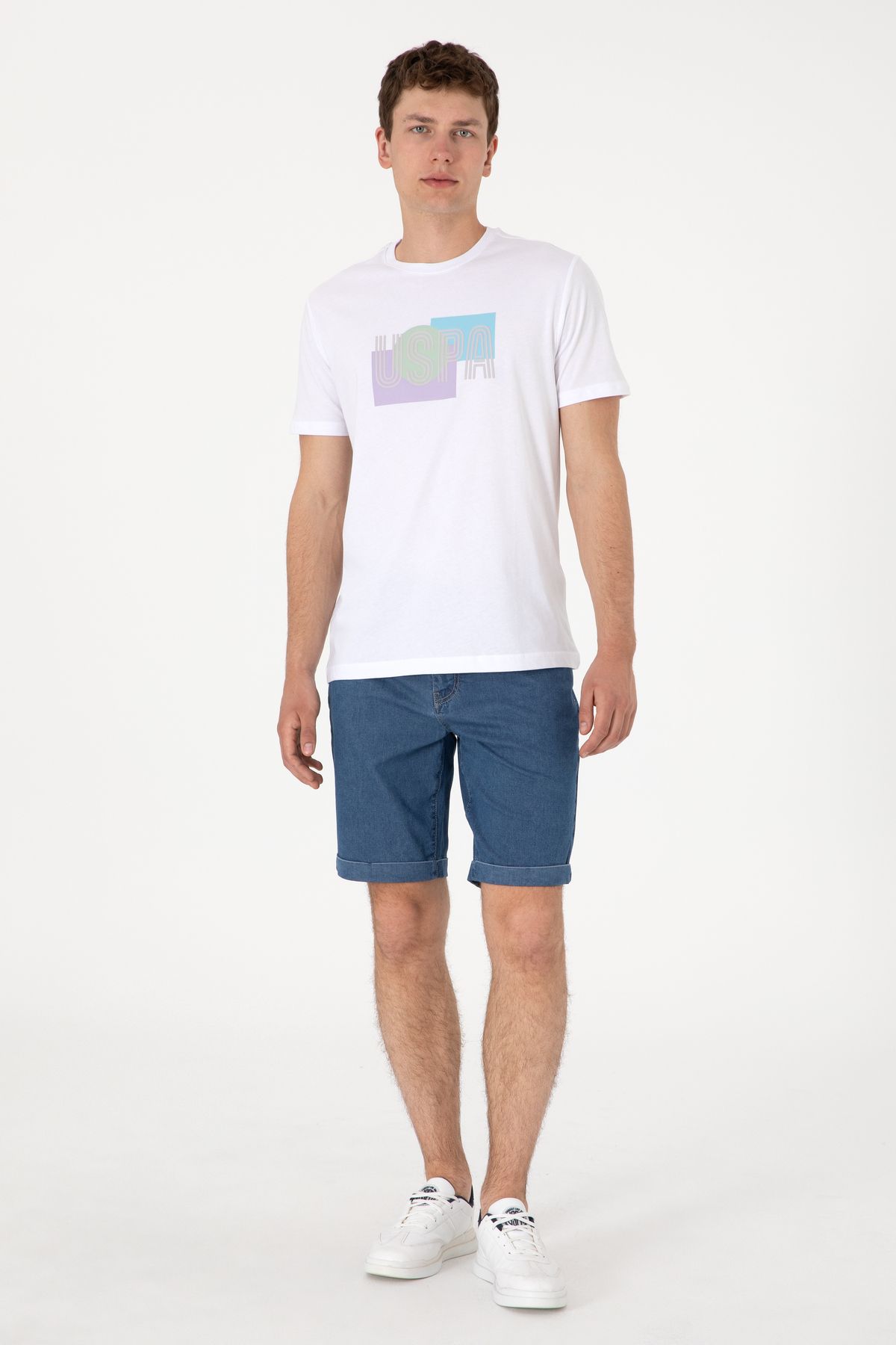 U.S. Polo Assn. Erkek Mavi Jean Şort 50304349-DN0022