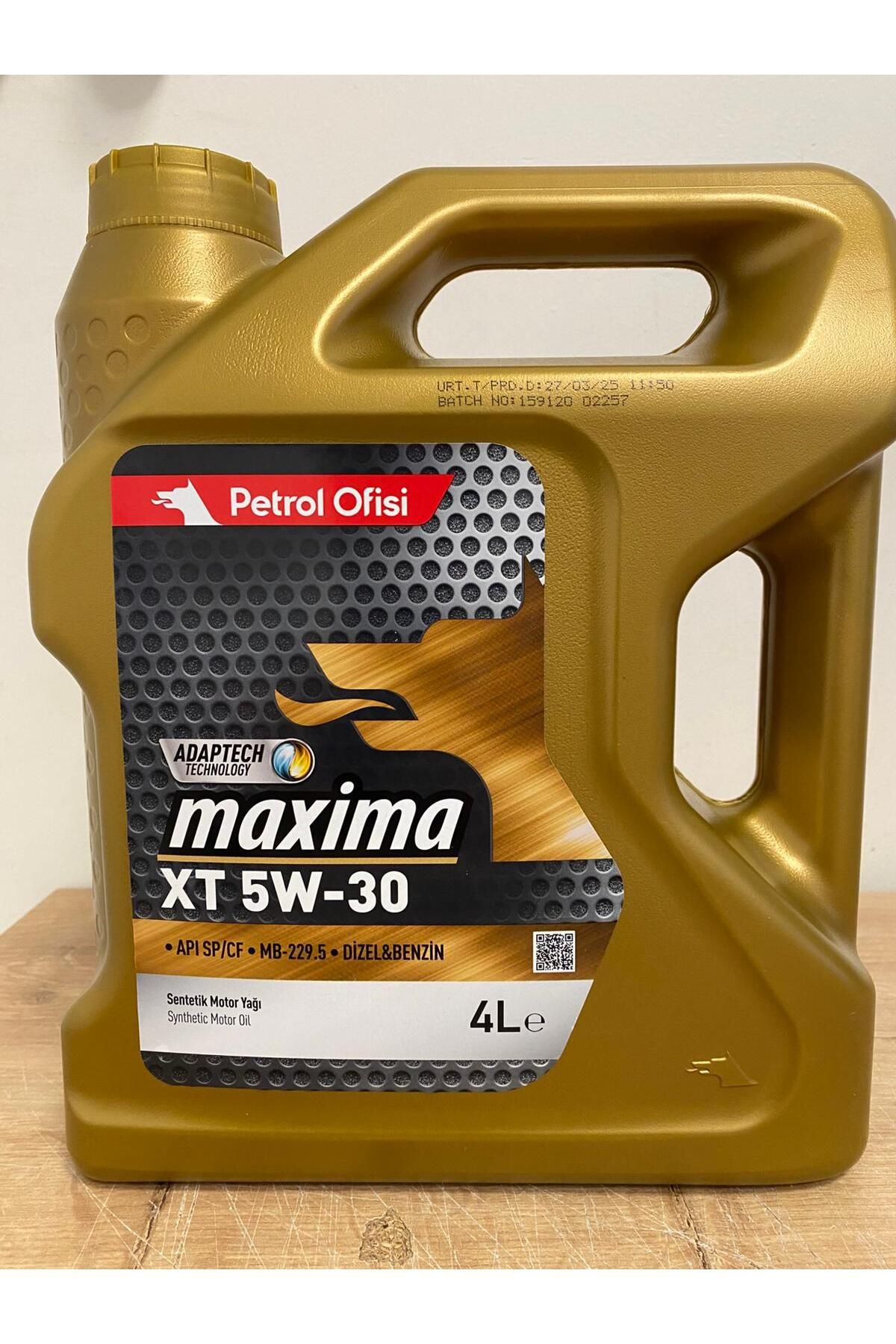 Petrol Ofisi XT 5W-30 4 Litre Sentetik Motor Yağı (2025 Üretim)
