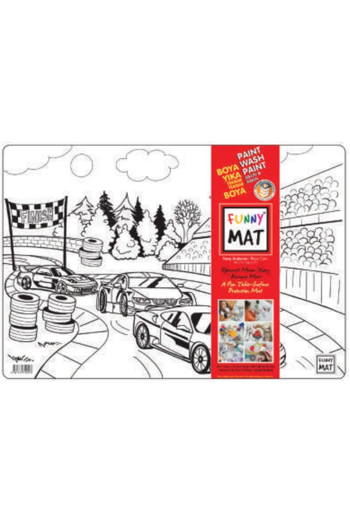 Destek Yayınları Funny Mat Yarış Arabaları 335x48cm