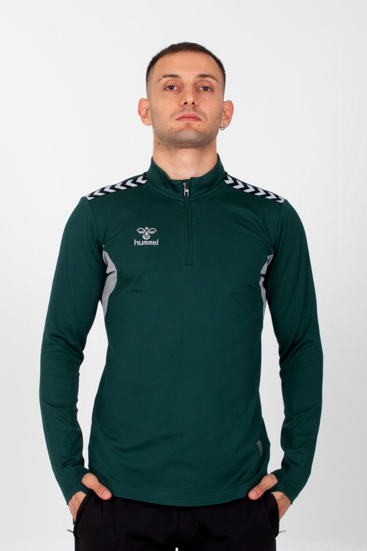 hummel Otantik Antrenman Eşofman Üstü Koyu Yeşil