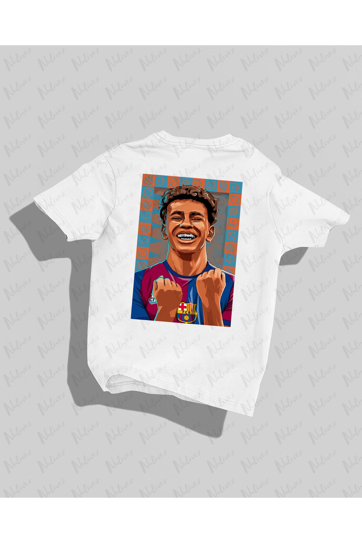 Nulivez Barcelona Tasarımı Baskılı Yüksek Kalite Kompakt Unisex Oversize T-Shirt