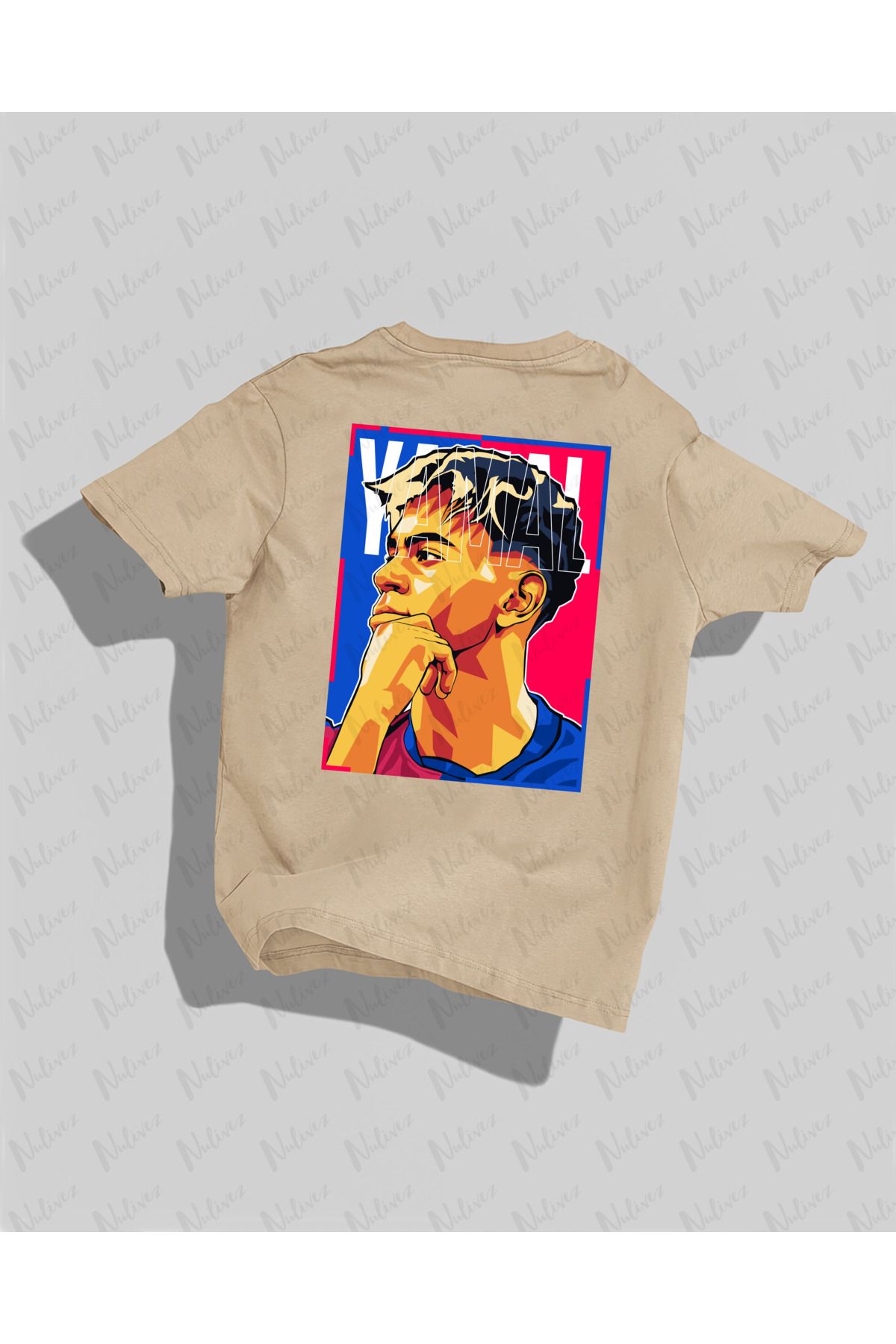 Nulivez Barcelona Tasarımı Baskılı Yüksek Kalite Kompakt Unisex Oversize T-Shirt