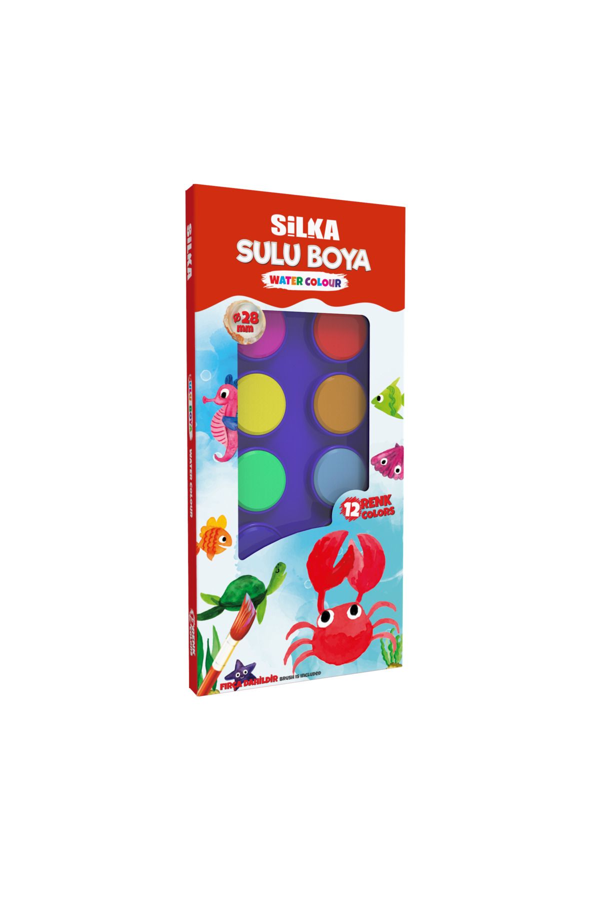 Silka Sulu Boya 12 Renk 28 Mm Art.411