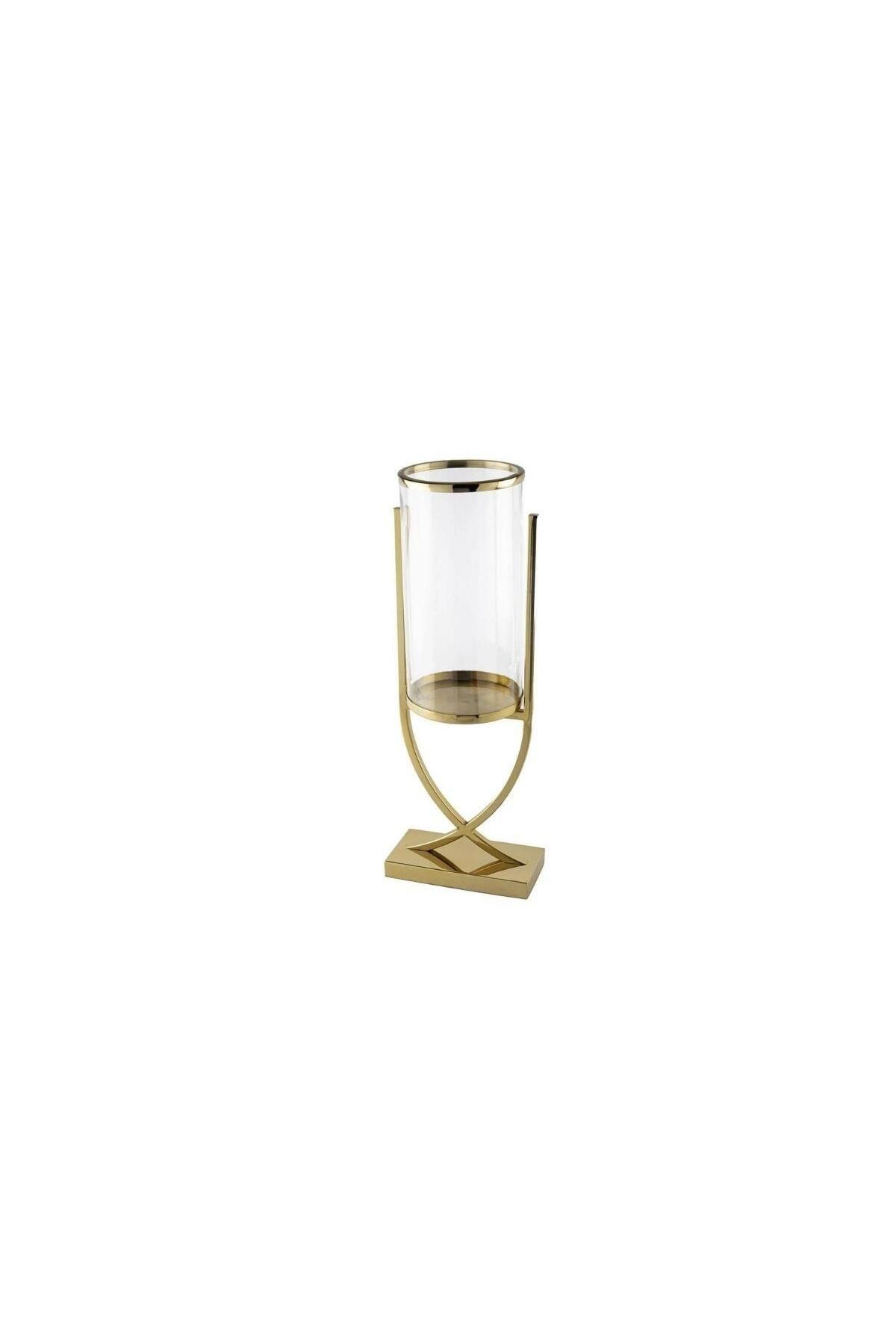 Mikasa Moor Gold X Ayaklı Metal Cam Mumluk 16x21x58cm
