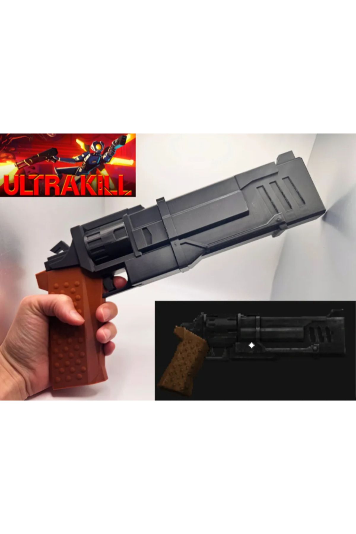 3d model s Ultrakill Alt Revolver– 3D Baskı Oyuncak Tabanca Modeli