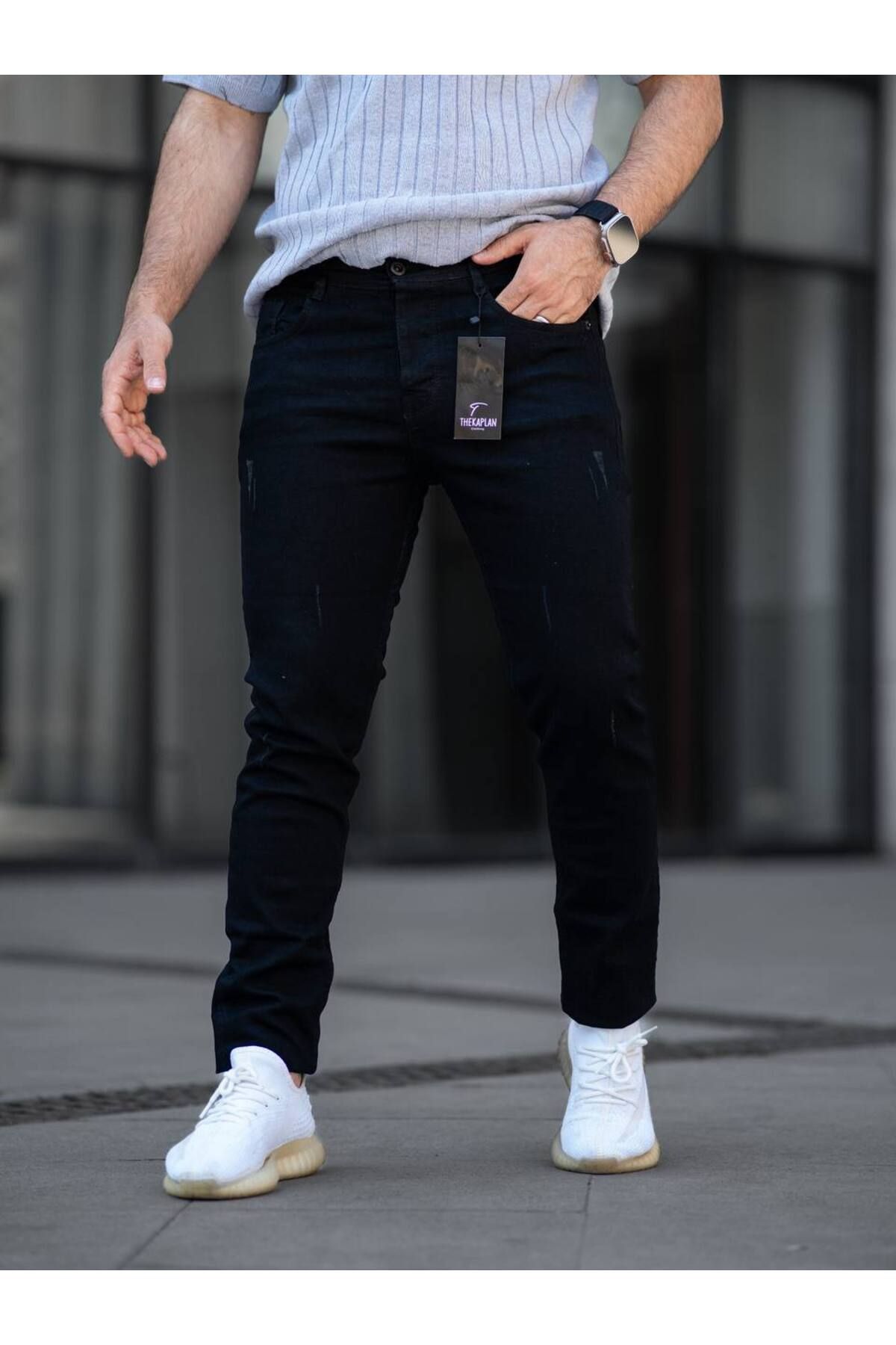 stilistas Stilista Slim Fit Dar Kalıp Normal Bel Dar Paça Likralı Kot Pantolon