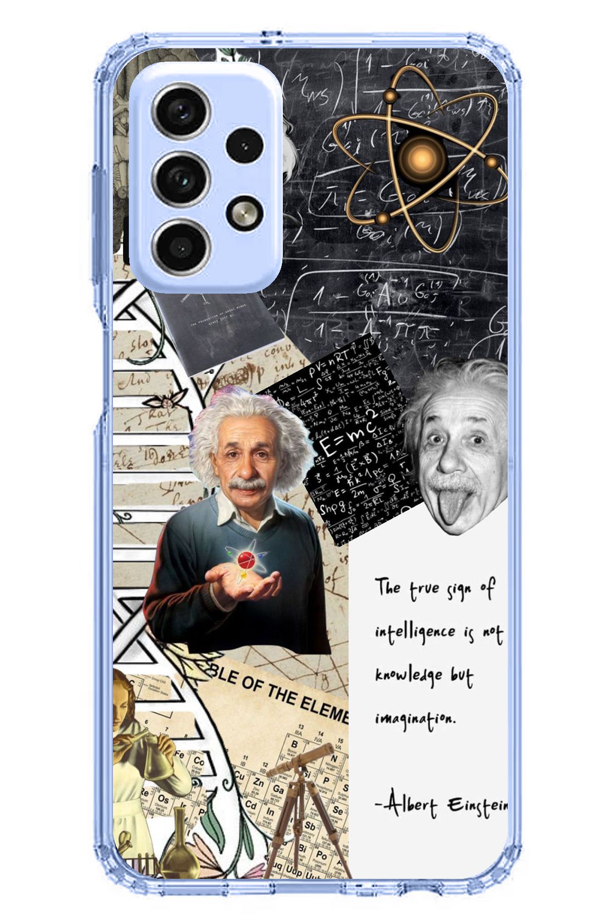 TechTree Samsung Galaxy A33 Uyumlu Albert Einstein Şeffaf Silikon Kılıf