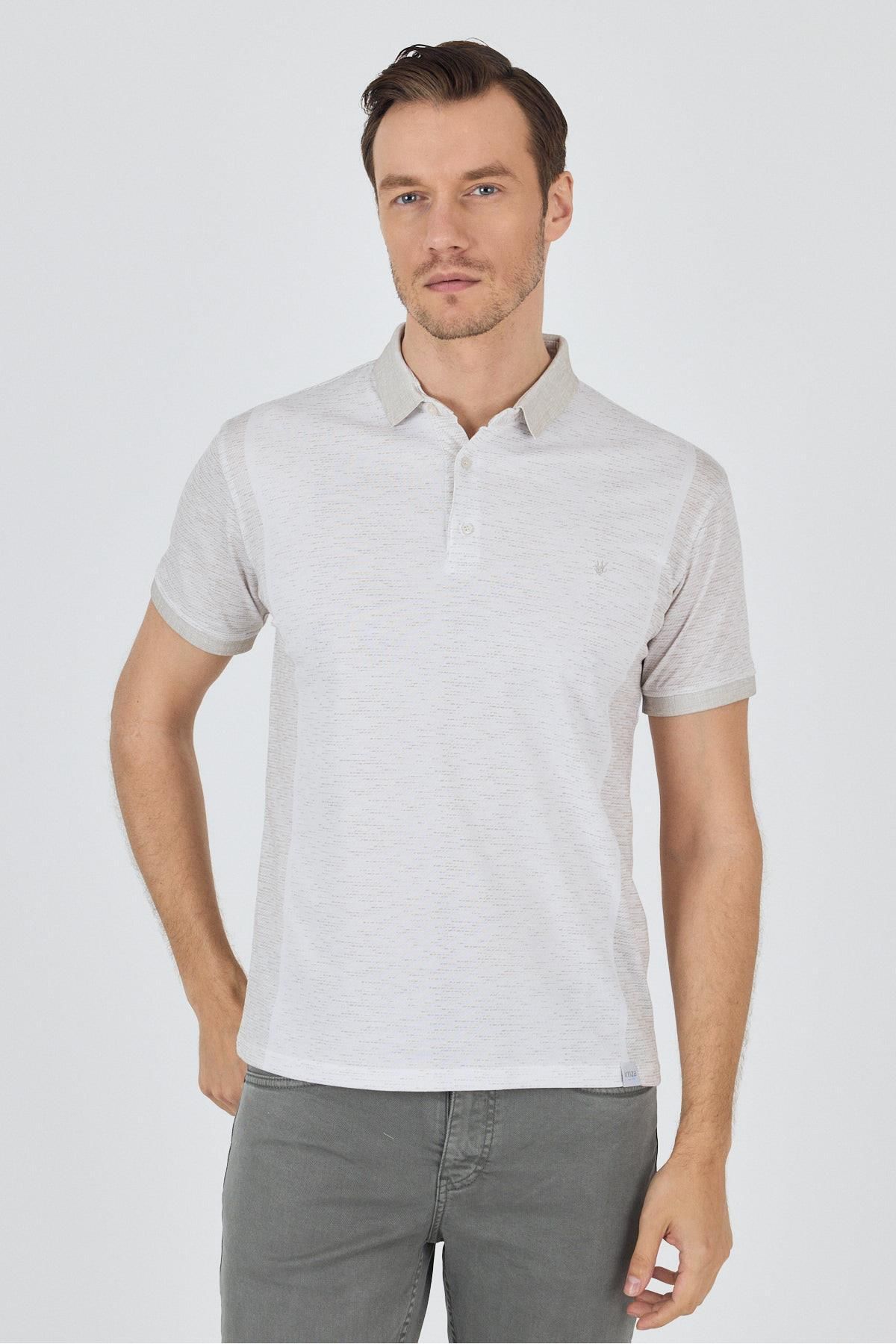 İmza Kısa Kol Baskılı Pike Polo Yaka Cepsiz Slim Fit Tişört 1011250167