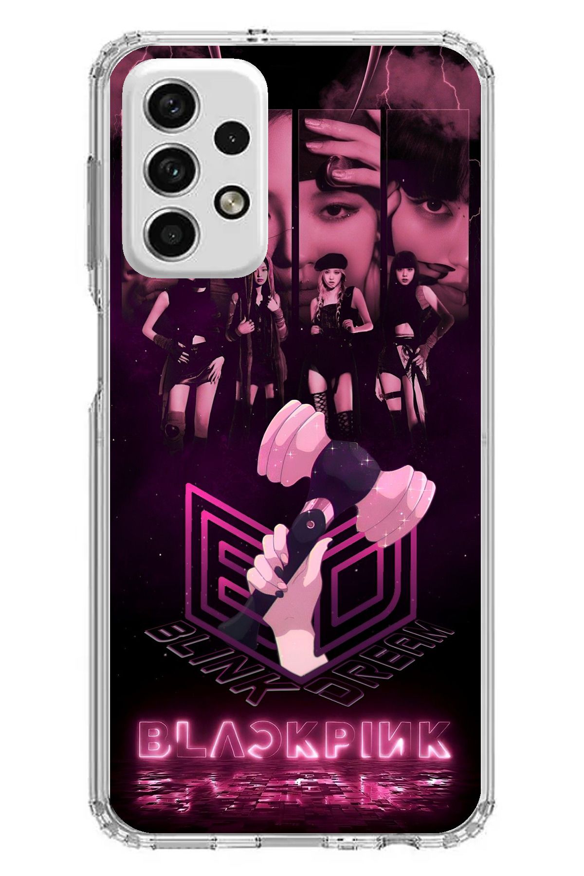 TechTree Samsung Galaxy A73 Uyumlu Blackpink Poster Şeffaf Silikon Kılıf