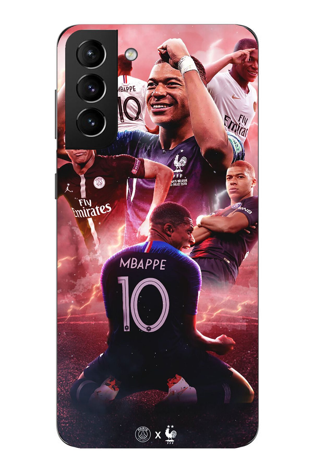 TechTree Samsung Galaxy S21 PLUS Uyumlu Mbappe Sevinçler Şeffaf Silikon Kılıf