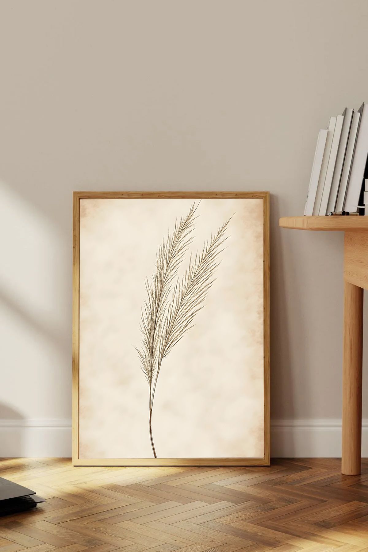 Dekorsiahome Tek Parça Ahşap Çerçeveli Oturma Odası Salon Mutfak Tablo TK0361