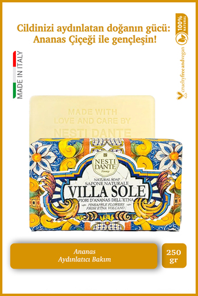 Nesti Dante Villa Sole Fiori D'ananas Dell'etna Katı Sabun 250gr |Yaşlanma Ka...