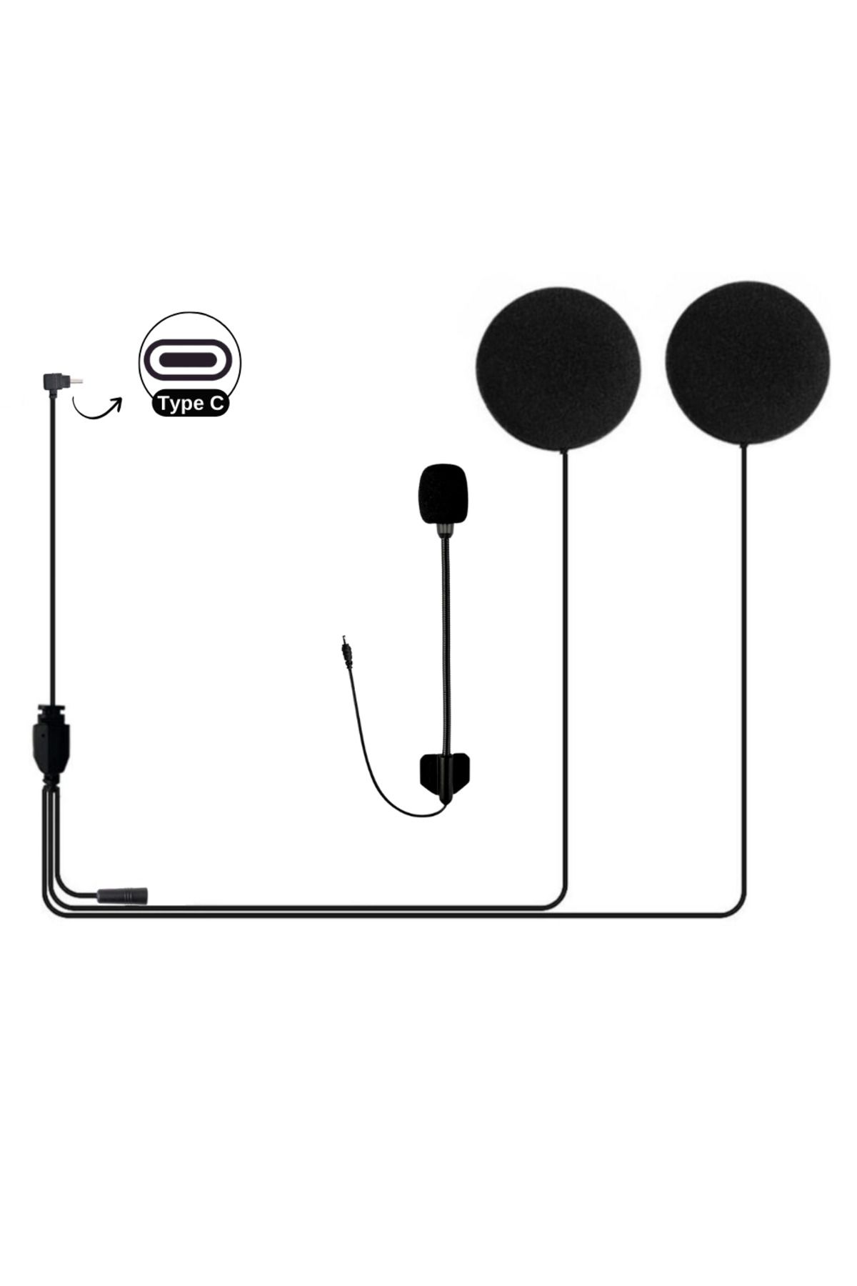Knmaster Kn2250 Açık Kask Kulaklık ve Mikrofon