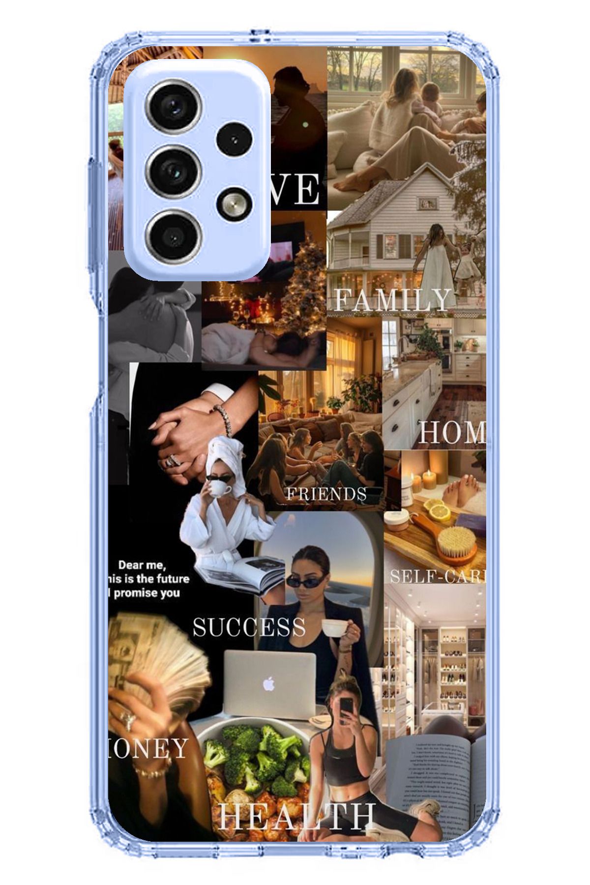 TechTree Samsung Galaxy A33 Uyumlu Hayal Panosu Vision Board Tasarımlı Şeffaf Silikon Kılıf