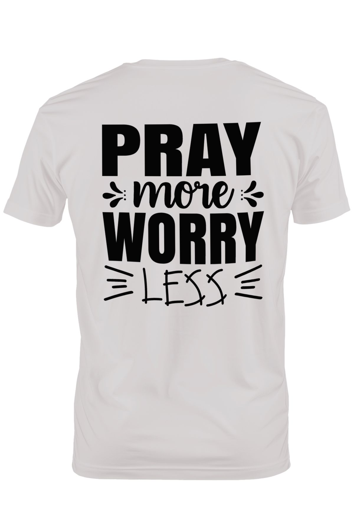 StoryGift Romania Tricou Barbati Cu Text Motivational In Limba Engleza "pray More, Worry Less" - Roaga-te Ma Stg Masculin - XS