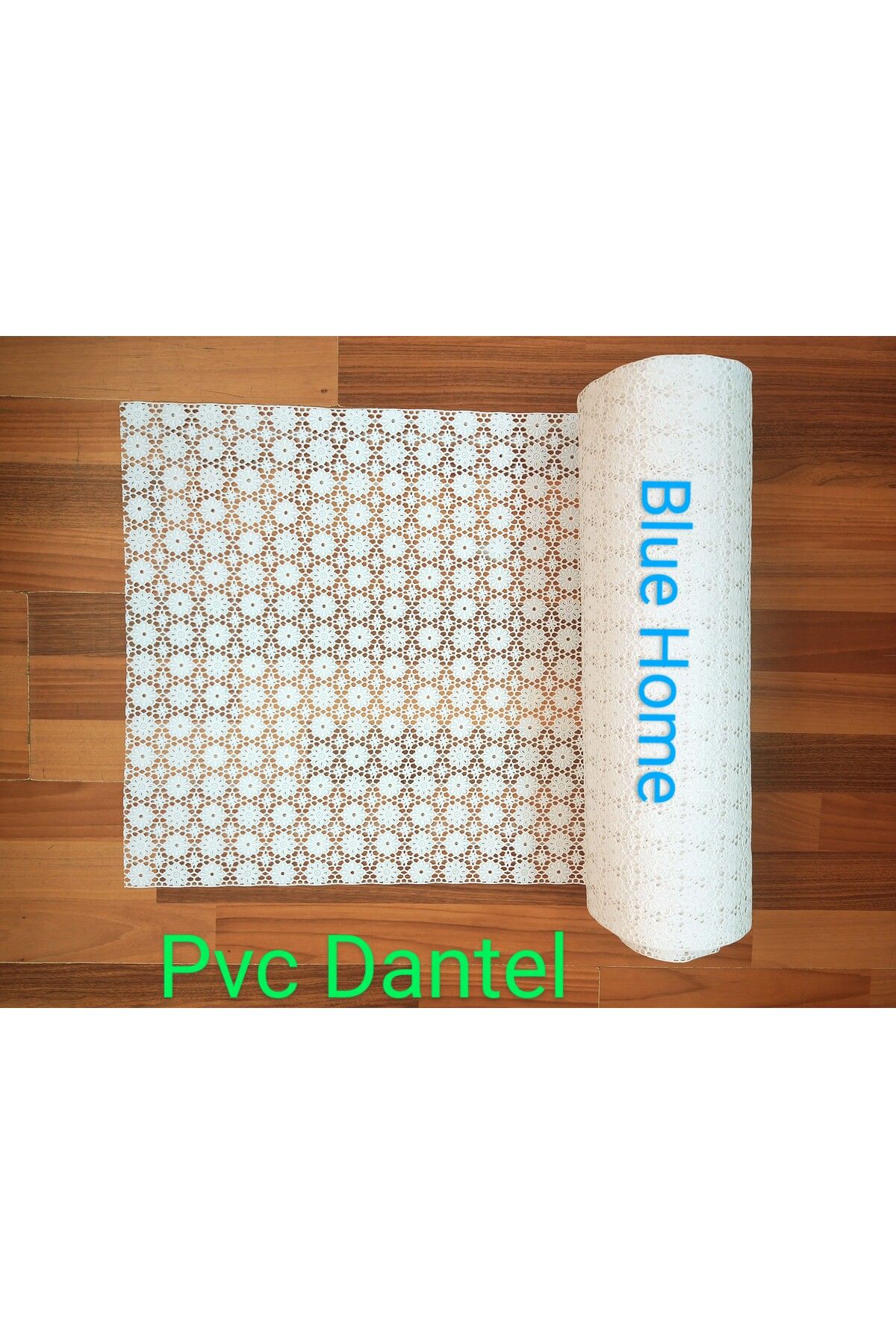 Blue Home Dantel Pvc Buz Dolabı Ayakkabılık Raf Dolap Çekmece Örtüsü / Eni :50 cm x 5 mt BEYAZ GZM50-25