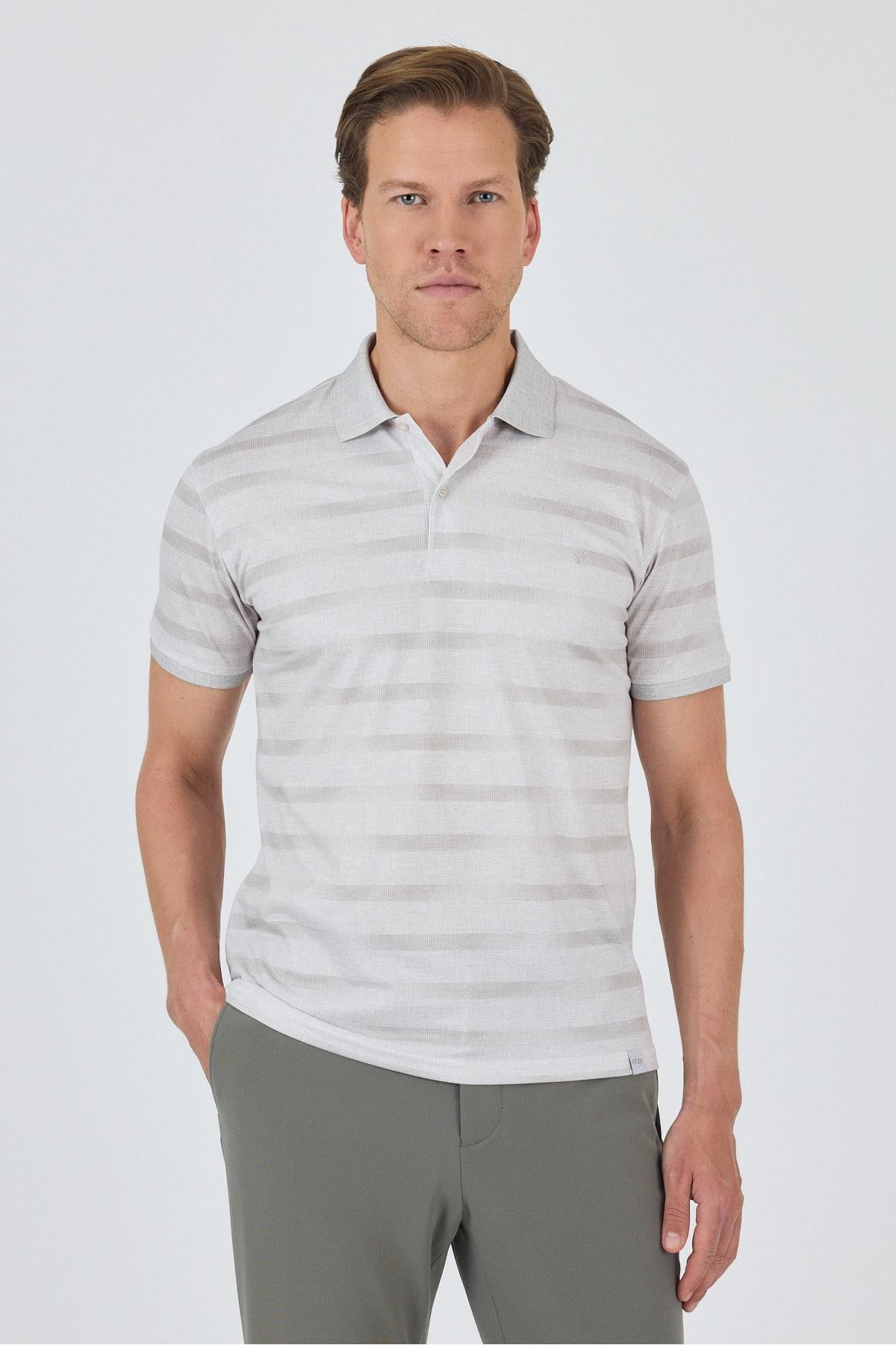 İmza Kısa Kol Baskılı Pike Polo Yaka Cepsiz Slim Fit Tişört 1011250170