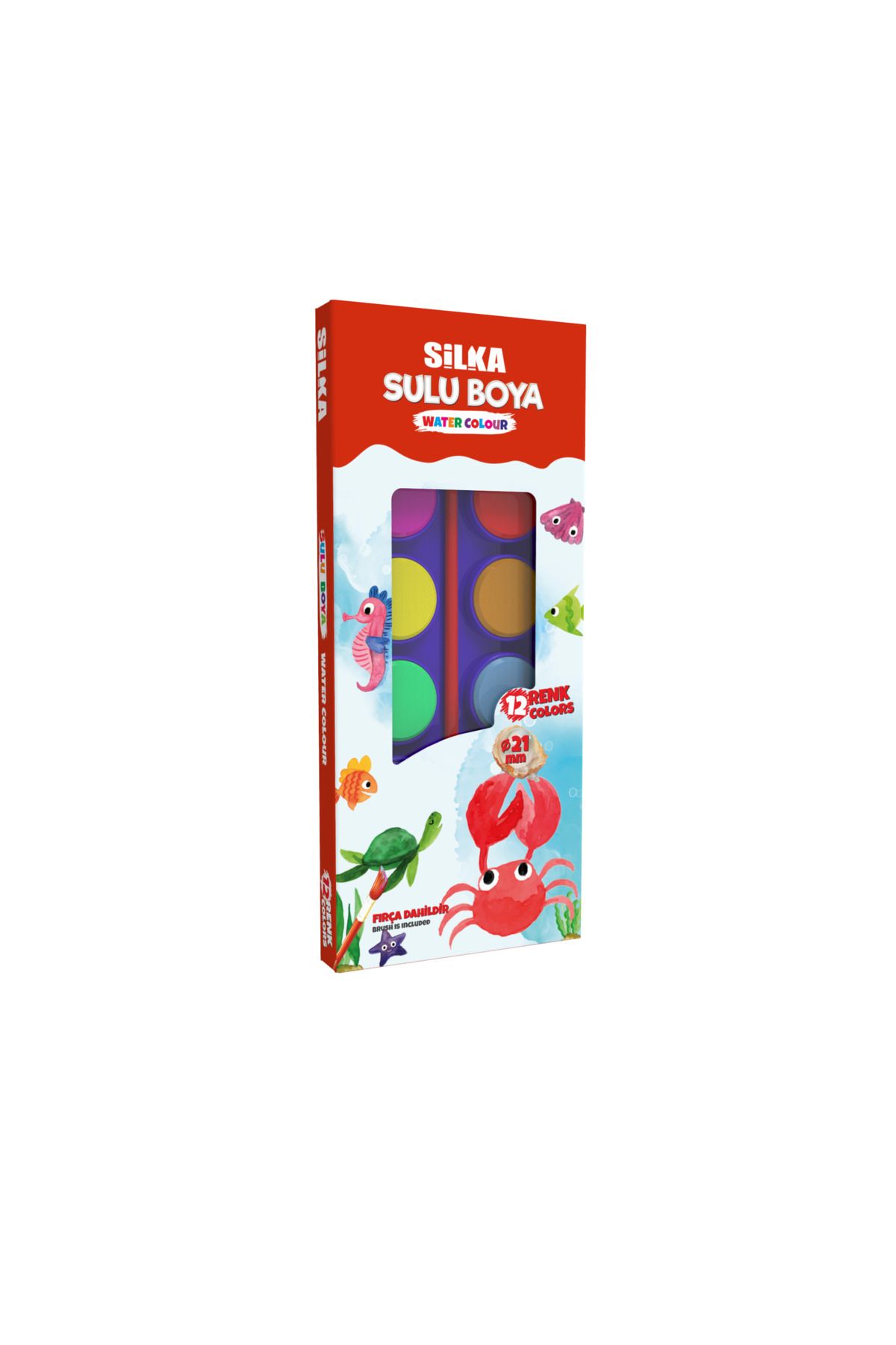 Silka Sulu Boya 12 Renk 21 Mm Art.404