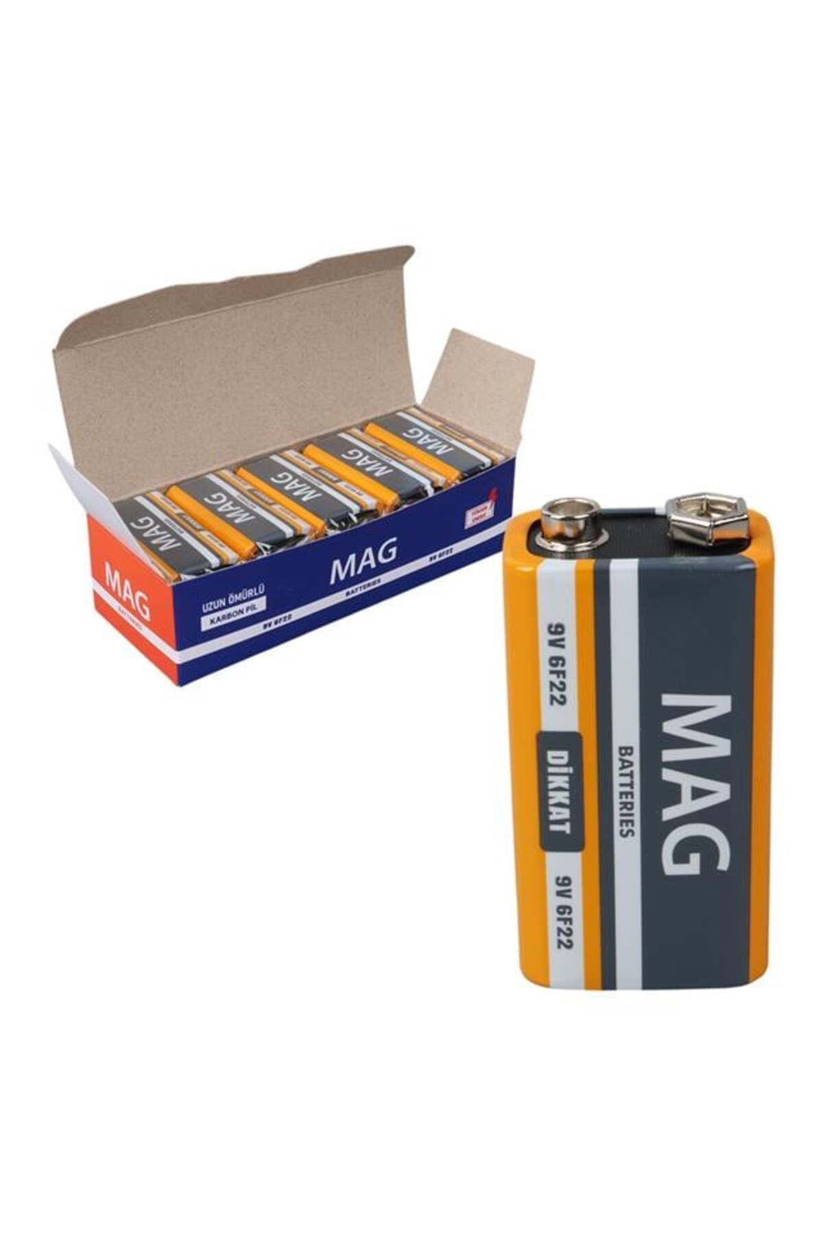 Mag batteries MG-9 Çinko Karbon 9 Volt Pil (10'Lu Paket)