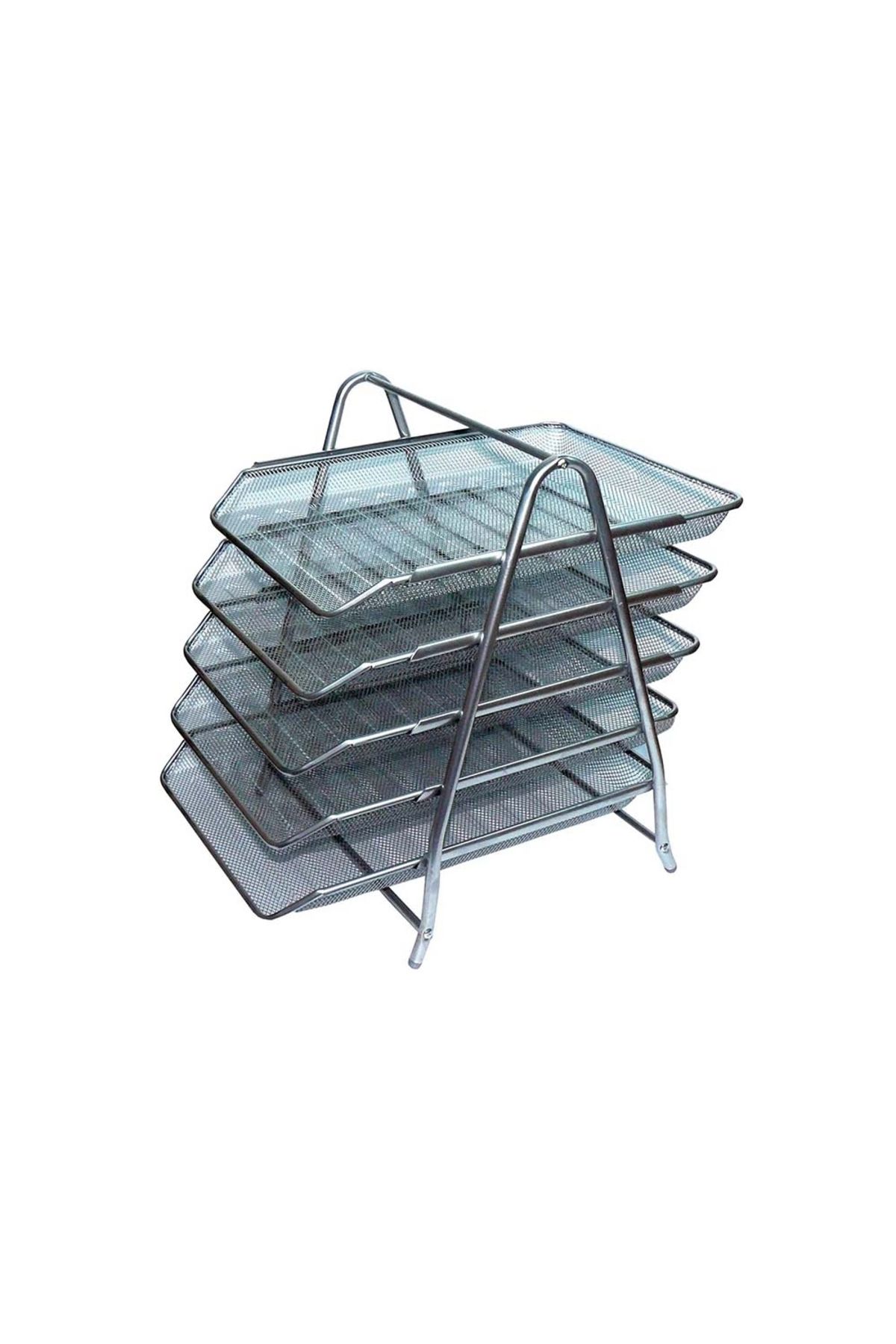 Cassa Evrak Rafı Metal Perforeli 5 Katlı Gümüş 8935