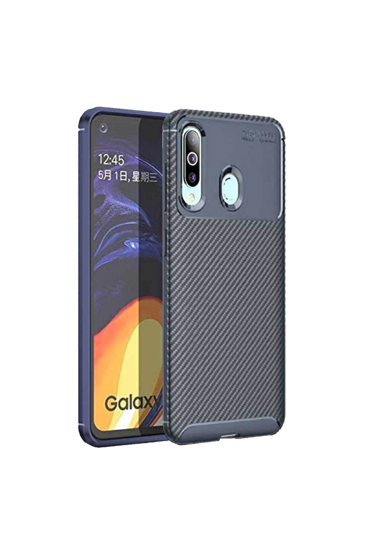 Smart Tech Samsung Galaxy M40 Uyumlu Karbon Desenli Negro Silikon Kılıf