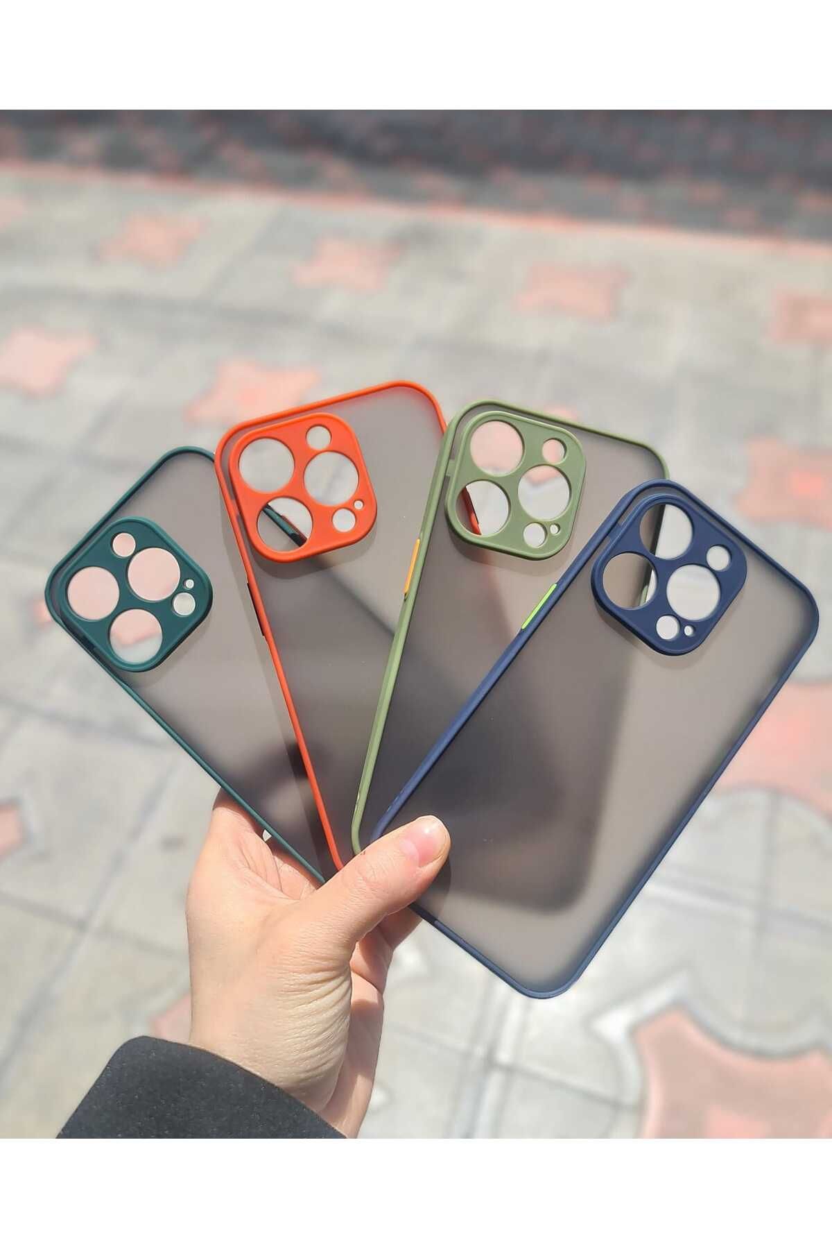 CEP-HANE Apple iPhone 14 Pro Yan Tuşları Renkli Mat Kapak
