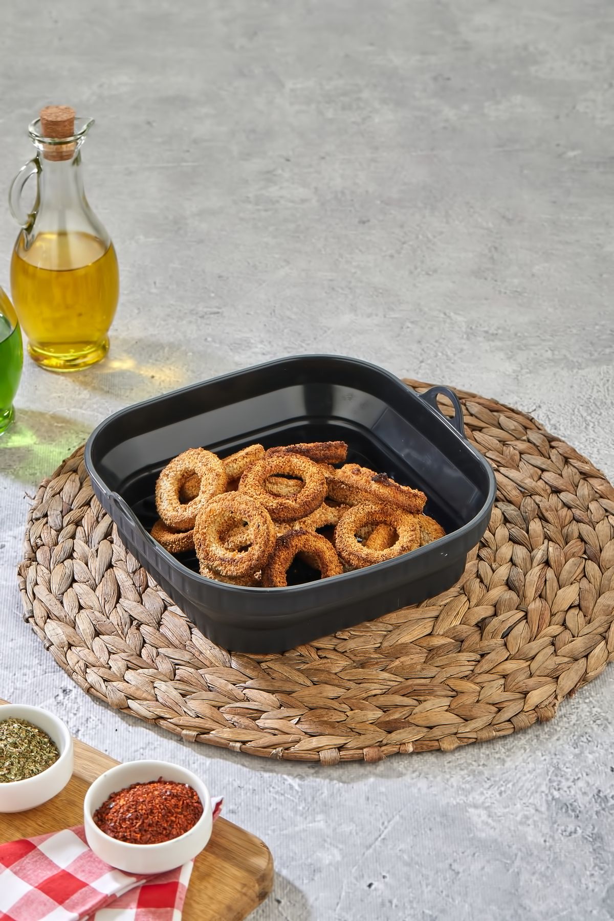 HAZARPAZAR Katlanır Kare Airfryer Pişirme Matı