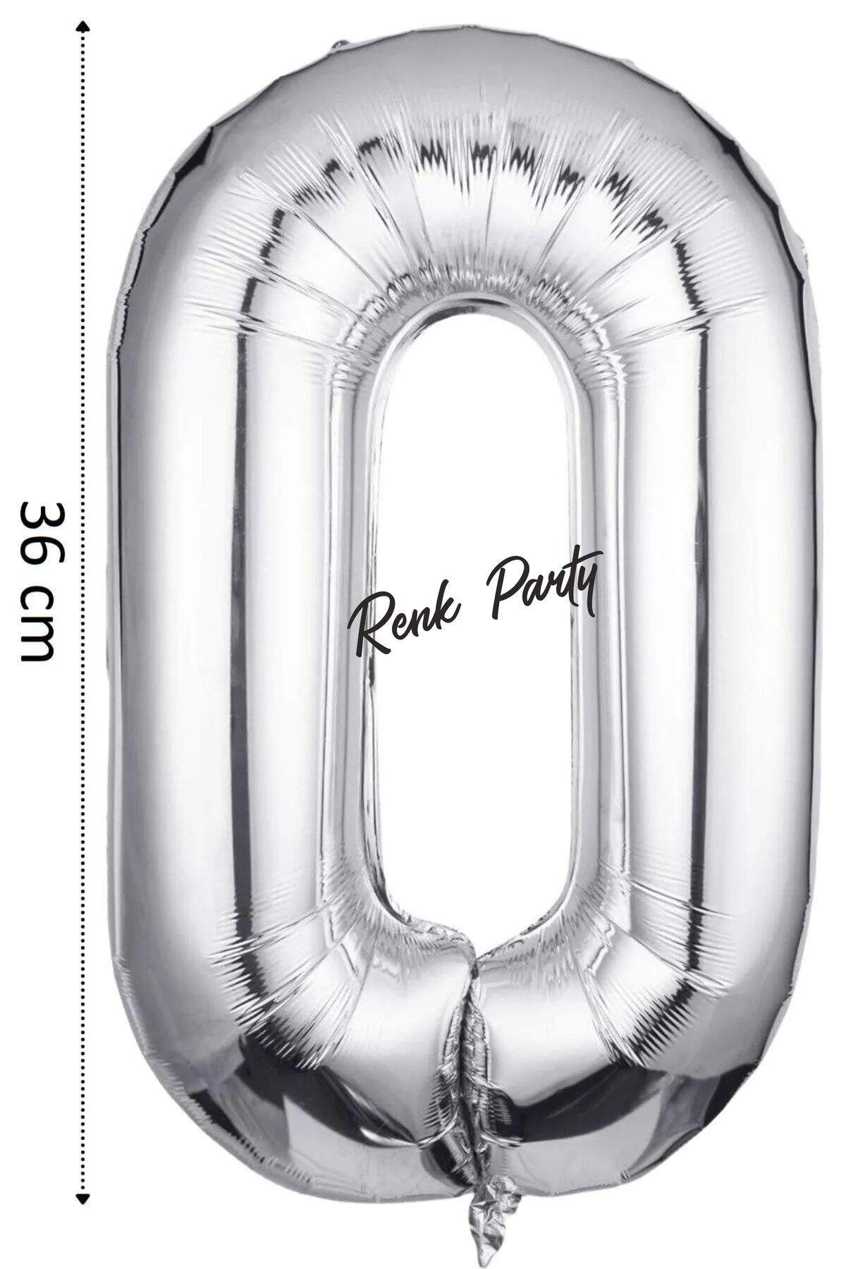 renk party Folyo Balon O Harfi Helyum Balon 36 cm Gümüş Renk - O Harf Balon - Harf Folyo Balon - 16 Inch