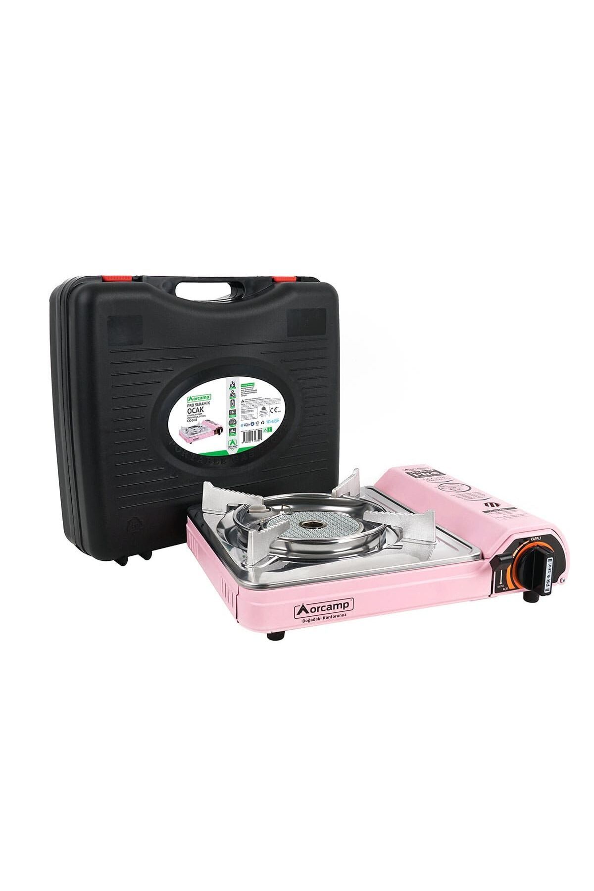 Orcamp Seramik Pro Portatif Ocak Pembe