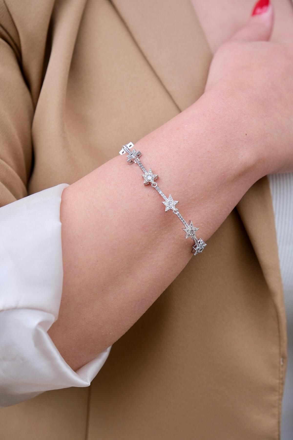 My Life Accessory 14 K 17+2 TAŞLI YILDIZLI SU YOLU BİLEKLİK