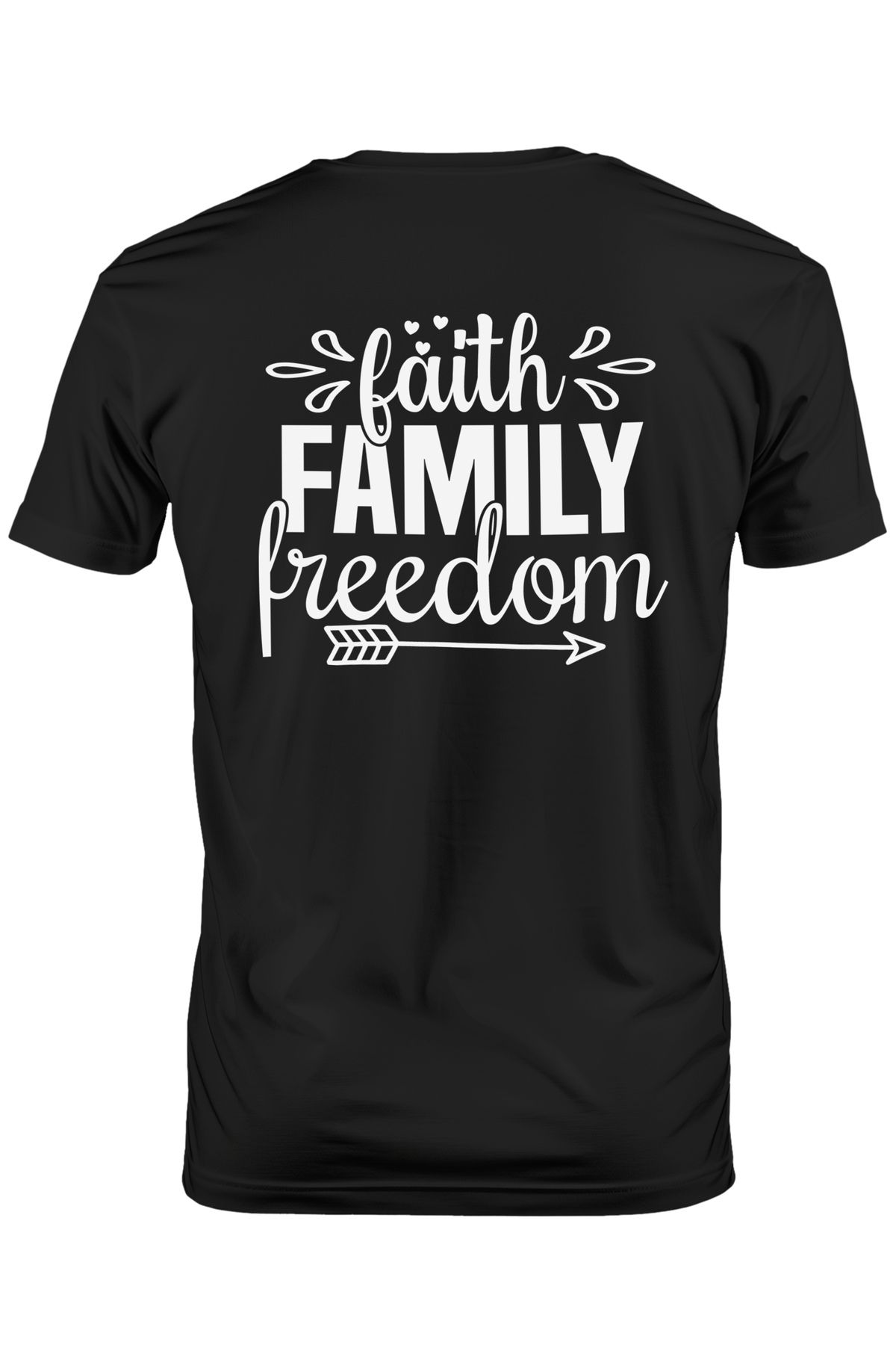 StoryGift Romania Tricou Barbati Cu Mesajul In Engleza "faith, Family, Freedom" - Credinta, Familie, Liberta Stg Masculin - L