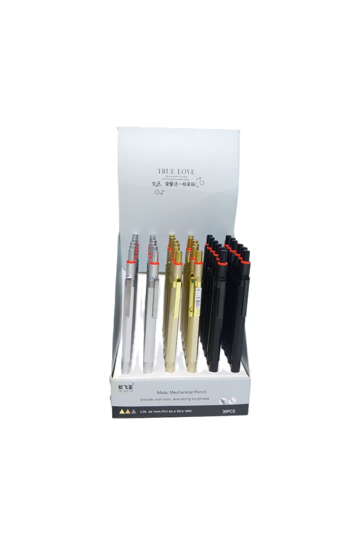 Bafix Versatil Kalem (Mekanik Kurşun Kalem) Ou Fei Ya 0.7 Mm 8767 (36 Lı Paket)