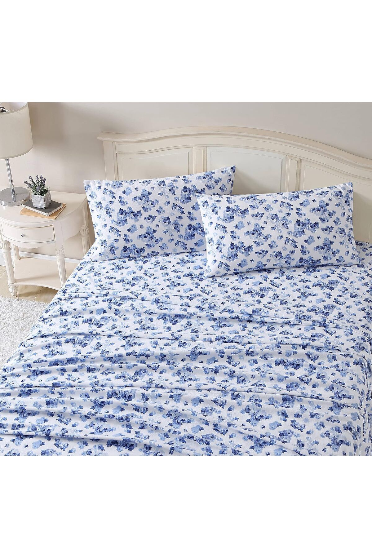 Laura Ashley Emelisa Flanel Nevresim Takımı %100 Pamuk, Ultra Yumuşak, Full Boy