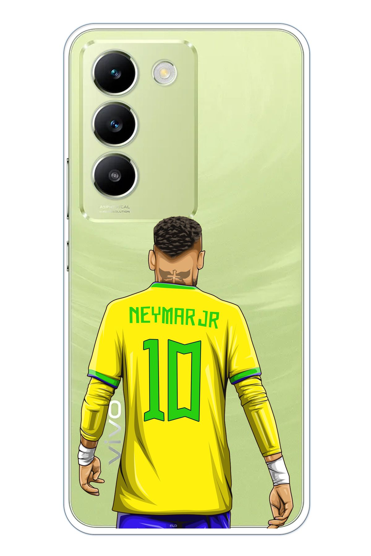 TechTree Vivo V30 Lite Uyumlu Neymar Minimal Forma Şeffaf Silikon Kılıf