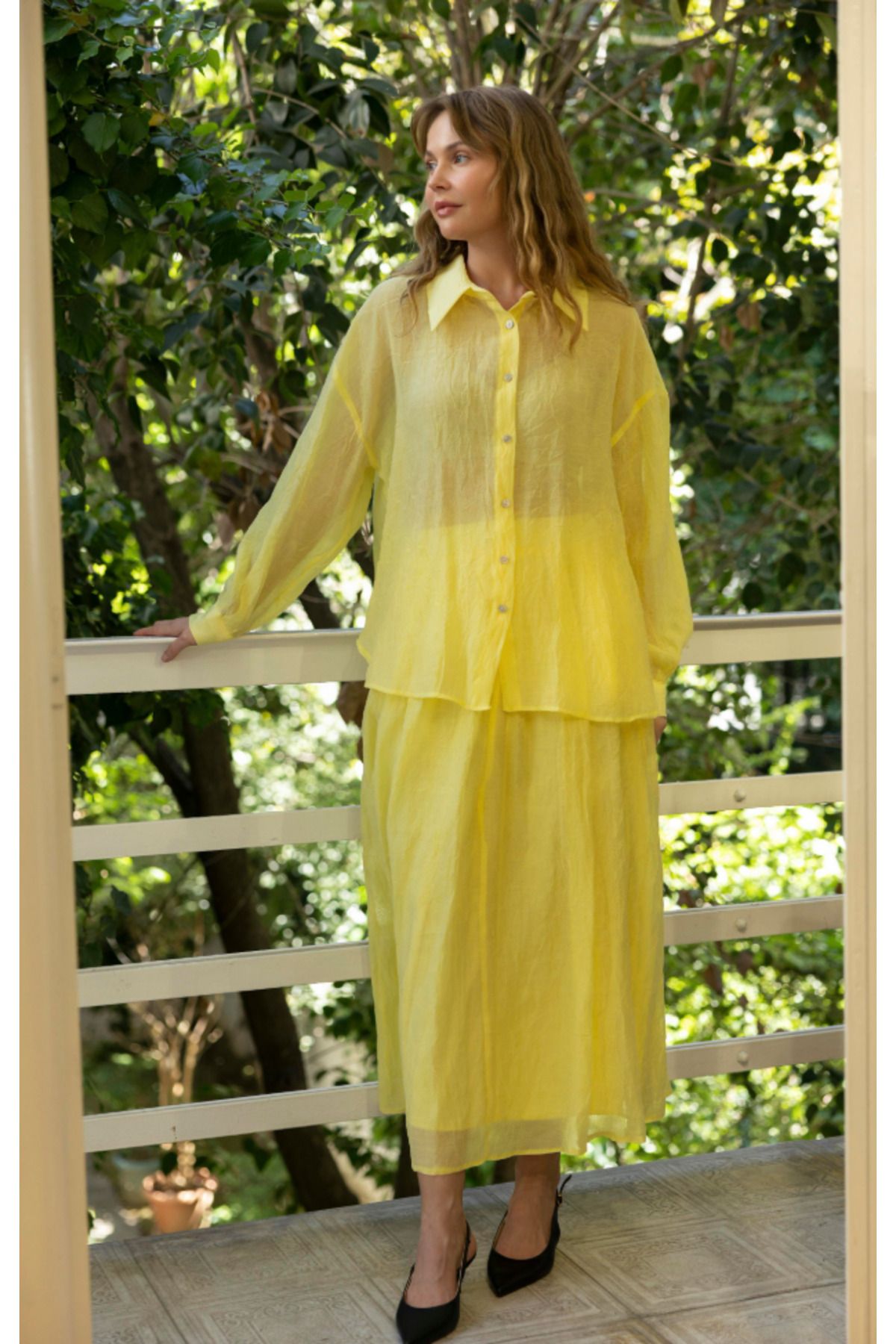 My Blog Sarı Wendy Gömlek Etek EteTakım - 511159