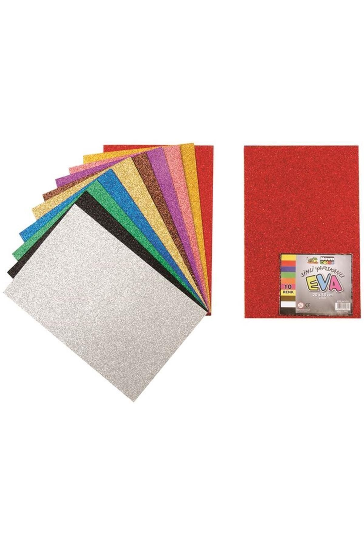 Nova Color Simli Eva Yapışkanlı 20X30Cm 10 Renk Nc-272